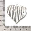 4966 Srebrna zawieszka błyszcząca stal chirurgiczna nierdzewna serce